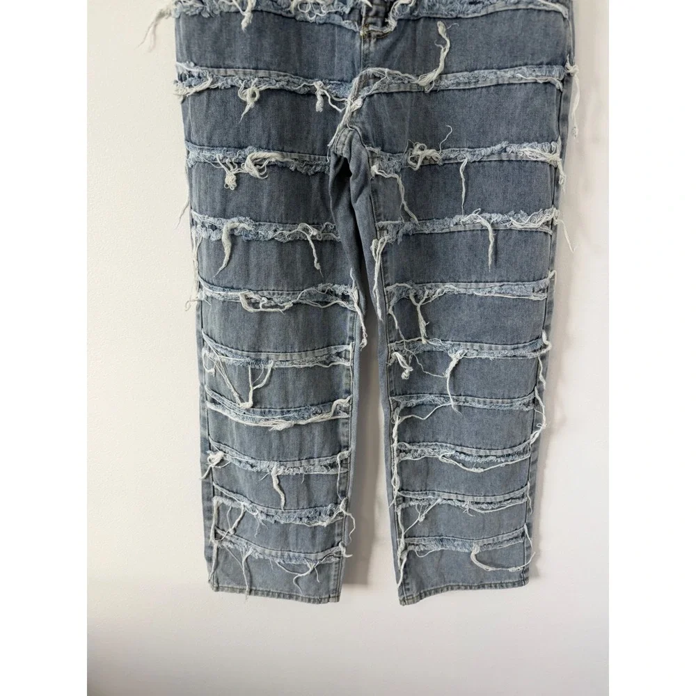 Men's SHEIN Retro Slim Fit Fashion Distressed Light Wash Jeans – Size XL – NWOT - Picture 4 of 6